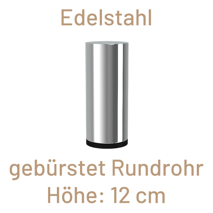 Edelstahlfuß, gebürstet