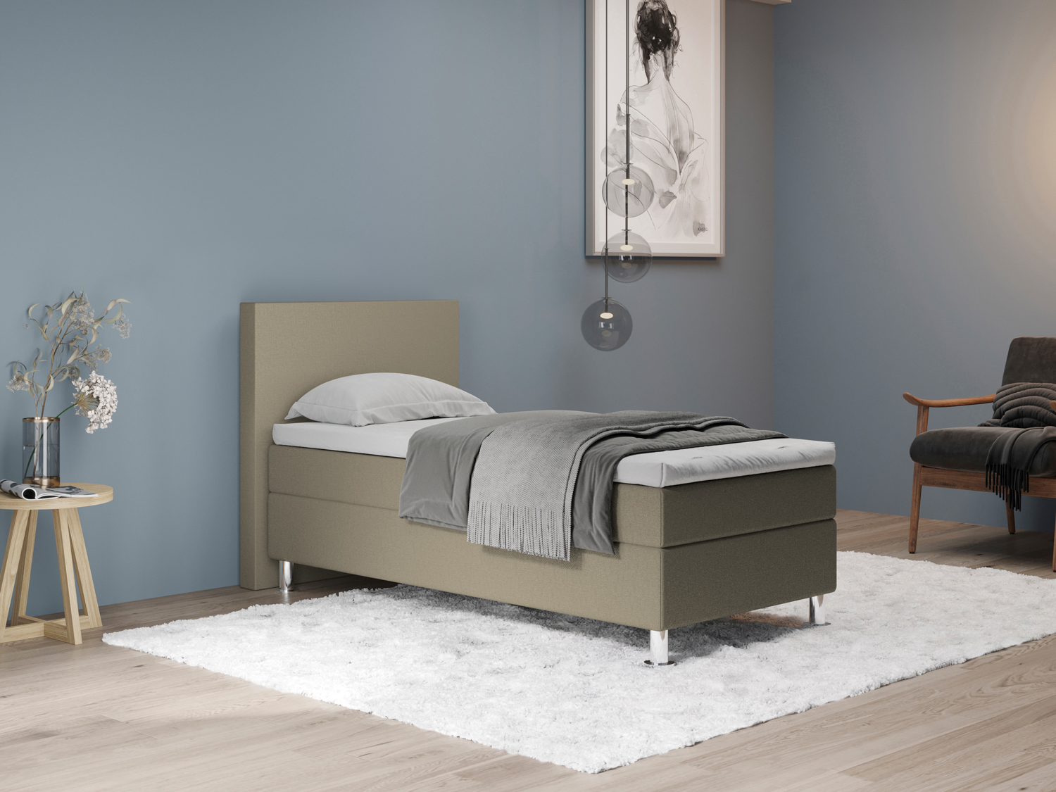 Aktionsbett 100 x 200 - beige