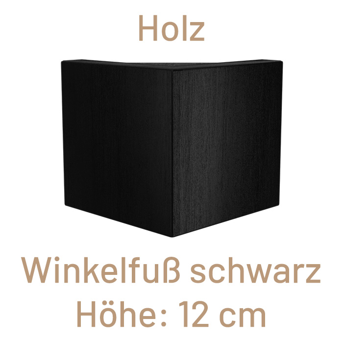 Winkelfuß Holz, schwarz