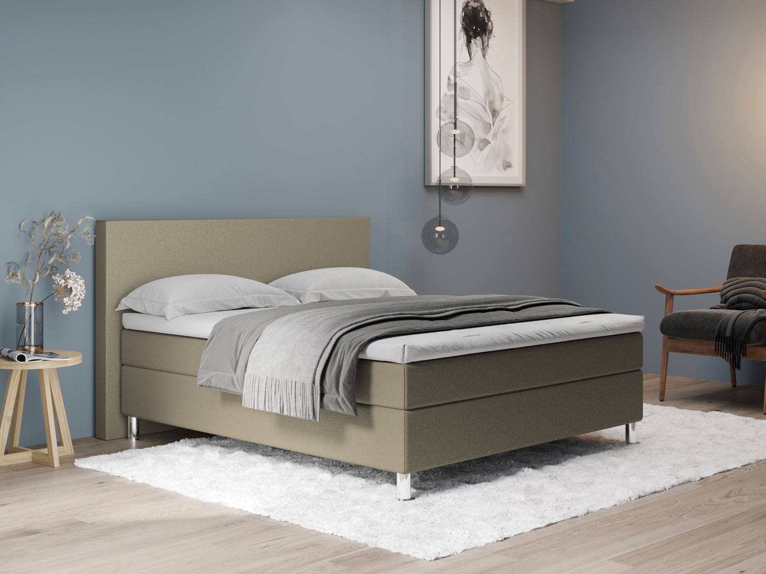 Aktionsbett 180 x 200 - beige