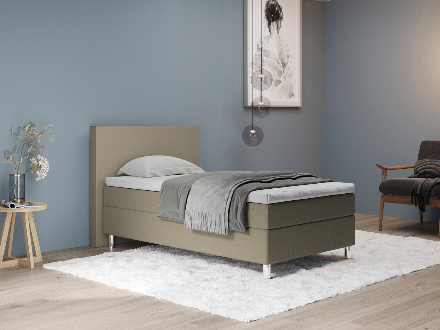 Aktionsbett 120 x 200 - beige