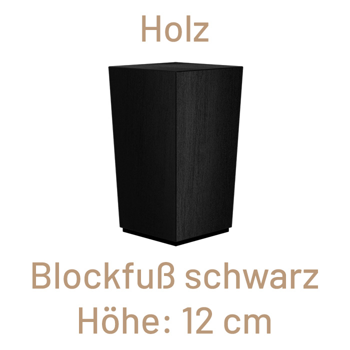 Holz Blockfuß, schwarz